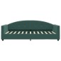 vidaXL Sofá cama con colchón terciopelo verde oscuro 90x200 cm