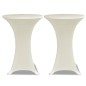 2 Manteles color crema ajustados para mesa de pie - 70 cm diámetro 2 Manteles color crema ajustados para mesa de pie - 70 cm diámetro