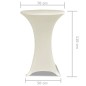 2 Manteles color crema ajustados para mesa de pie - 70 cm diámetro 2 Manteles color crema ajustados para mesa de pie - 70 cm diámetro