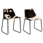 vidaXL Sillas de comedor de cuero auténtico de cabra marrón 2 unidades vidaXL Sillas de comedor de cuero auténtico de cabra marrón 2 unidades