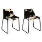 vidaXL Sillas de comedor de cuero auténtico de cabra marrón 2 unidades vidaXL Sillas de comedor de cuero auténtico de cabra marrón 2 unidades