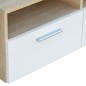 vidaXL Mueble de TV madera de ingeniería roble y blanco 95x35x36 cm