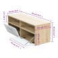 vidaXL Mueble de TV madera de ingeniería roble y blanco 95x35x36 cm