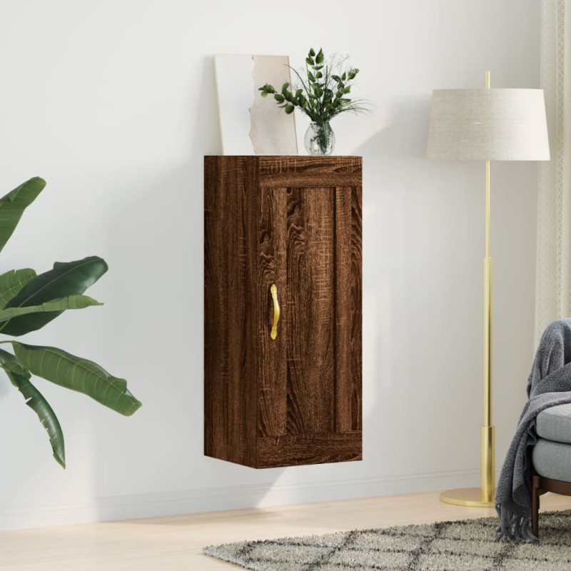 vidaXL Armario de pared madera ingeniería marrón roble 34,5x34x90 cm vidaXL Armario de pared madera ingeniería marrón roble 34,5x34x90 cm