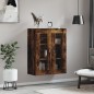 vidaXL Armario de pared madera ingeniería roble ahumado 69,5x34x90 cm vidaXL Armario de pared madera ingeniería roble ahumado 69,5x34x90 cm