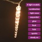 vidaXL Luces carámbanos de Navidad 40 uds acrílico blanco cálido vidaXL Luces carámbanos de Navidad 40 uds acrílico blanco cálido