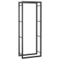 vidaXL Leñero de acero negro mate 50x28x132 cm vidaXL Leñero de acero negro mate 50x28x132 cm