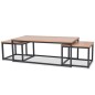 vidaXL Juego de mesas de centro de madera de fresno 3 piezas vidaXL Juego de mesas de centro de madera de fresno 3 piezas