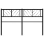 vidaXL Cabecero de metal negro 120 cm