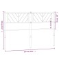 vidaXL Cabecero de metal negro 120 cm