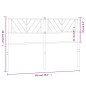 vidaXL Cabecero de metal blanco 120 cm