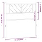 vidaXL Cabecero de metal negro 80 cm vidaXL Cabecero de metal negro 80 cm