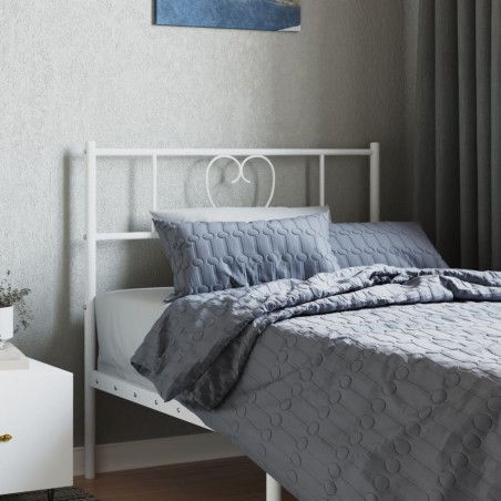 vidaXL Cabecero de metal blanco 75 cm