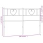 vidaXL Cabecero de metal blanco 150 cm vidaXL Cabecero de metal blanco 150 cm