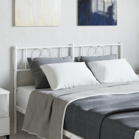vidaXL Cabecero de metal blanco 135 cm