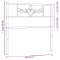 vidaXL Cabecero de metal negro 80 cm vidaXL Cabecero de metal negro 80 cm
