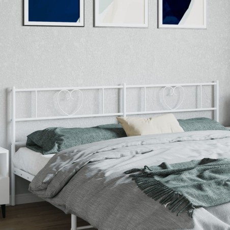 vidaXL Cabecero de metal blanco 200 cm