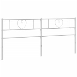 vidaXL Cabecero de metal blanco 200 cm