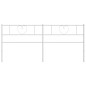 vidaXL Cabecero de metal blanco 200 cm vidaXL Cabecero de metal blanco 200 cm