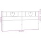 vidaXL Cabecero de metal blanco 200 cm vidaXL Cabecero de metal blanco 200 cm