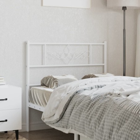 vidaXL Cabecero de metal blanco 100 cm