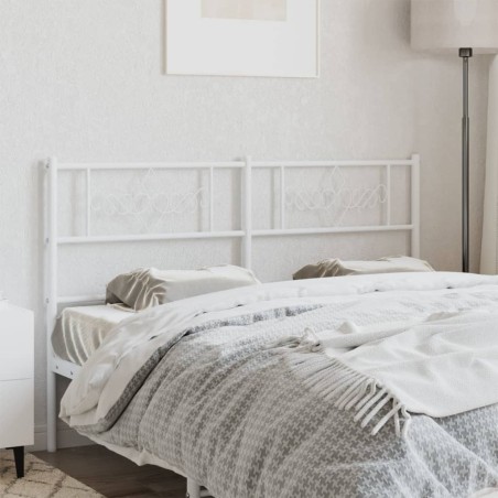vidaXL Cabecero de metal blanco 160 cm