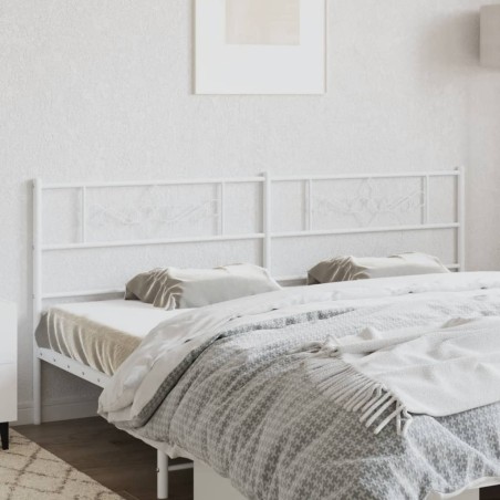 vidaXL Cabecero de metal blanco 193 cm