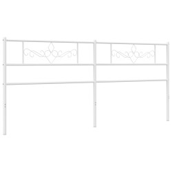 vidaXL Cabecero de metal blanco 193 cm