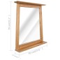 vidaXL Espejo de baño madera maciza de pino 70x12x79 cm vidaXL Espejo de baño madera maciza de pino 70x12x79 cm