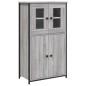 vidaXL Aparador alto madera contrachapada gris Sonoma 62x32x106,5 cm vidaXL Aparador alto madera contrachapada gris Sonoma 62x32x106,5 cm