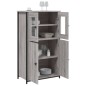 vidaXL Aparador alto madera contrachapada gris Sonoma 62x32x106,5 cm vidaXL Aparador alto madera contrachapada gris Sonoma 62x32x106,5 cm