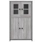 vidaXL Aparador alto madera contrachapada gris Sonoma 62x32x106,5 cm vidaXL Aparador alto madera contrachapada gris Sonoma 62x32x106,5 cm