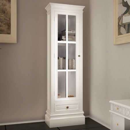 vidaXL Estantería moderna con 3 estantes de madera blanca  