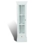 vidaXL Estantería moderna con 3 estantes de madera blanca  
