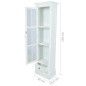 vidaXL Estantería moderna con 3 estantes de madera blanca  