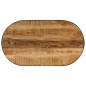 vidaXL Mesa de centro ovalada madera maciza de mango y acero 110 cm vidaXL Mesa de centro ovalada madera maciza de mango y acero 110 cm