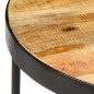 vidaXL Mesa de centro ovalada madera maciza de mango y acero 110 cm vidaXL Mesa de centro ovalada madera maciza de mango y acero 110 cm