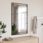 vidaXL Espejo de pared rectangular de hierro negro 60x100 cm vidaXL Espejo de pared rectangular de hierro negro 60x100 cm