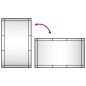vidaXL Espejo de pared rectangular de hierro negro 60x100 cm vidaXL Espejo de pared rectangular de hierro negro 60x100 cm