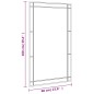vidaXL Espejo de pared rectangular de hierro negro 60x100 cm vidaXL Espejo de pared rectangular de hierro negro 60x100 cm