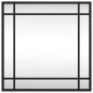 vidaXL Espejo de pared cuadrado de hierro negro 40x40 cm