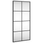 vidaXL Espejo de pared rectangular de hierro negro 40x80 cm vidaXL Espejo de pared rectangular de hierro negro 40x80 cm
