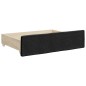 vidaXL Sofá cama nido con cajones tela negro 80x200 cm vidaXL Sofá cama nido con cajones tela negro 80x200 cm