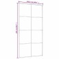 vidaXL Puerta corredera ESG vidrio y aluminio 102,5x205 cm negro