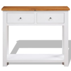 vidaXL Mesa consola de madera de roble 83x30x73 cm 