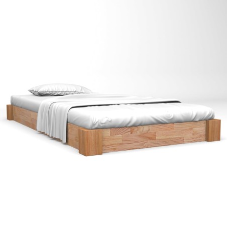 vidaXL Estructura de cama madera maciza de roble 120x200 cm