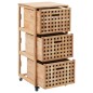 vidaXL Mueble de baño madera maciza de nogal 41x41x91 cm