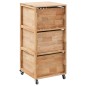 vidaXL Mueble de baño madera maciza de nogal 41x41x91 cm