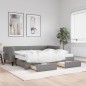 vidaXL Sofá cama nido con cajones tela gris oscuro 90x190 cm vidaXL Sofá cama nido con cajones tela gris oscuro 90x190 cm