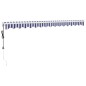 vidaXL Toldo retráctil automático azul y blanco 4,5x3 m vidaXL Toldo retráctil automático azul y blanco 4,5x3 m